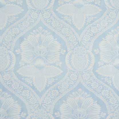 SCHUMACHER  PERENNIAL FAVORITES VILLANDRY DAMASK PRINT   BLUE   - 5011750
