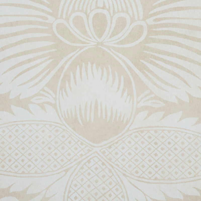SCHUMACHER  PERENNIAL FAVORITES VILLANDRY DAMASK PRINT   NEUTRAL   - 5011751