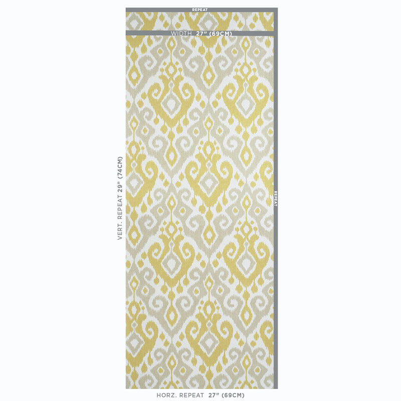 SCHUMACHER  PERENNIAL FAVORITES DEDRA DAMASK   YELLOW , STONE   - 5011761