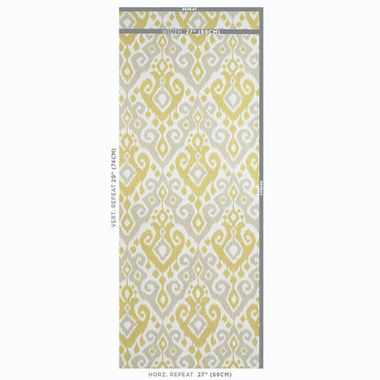SCHUMACHER  PERENNIAL FAVORITES DEDRA DAMASK   YELLOW , STONE   - 5011761