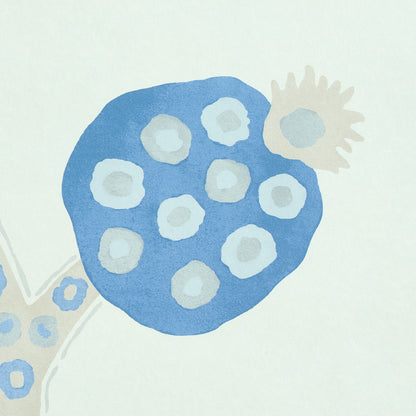 SCHUMACHER  PERENNIAL FAVORITES ANNABEL WARP PRINT   BLUE   - 5011771