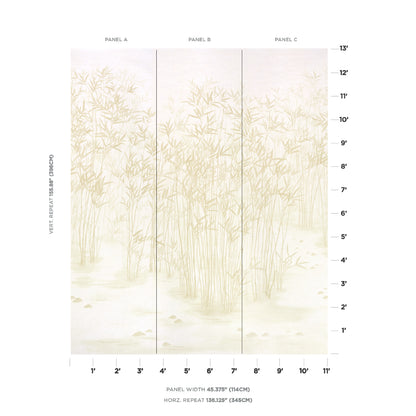 SCHUMACHER  PERENNIAL FAVORITES KANJI PANEL SET   NATURAL   - 5011791