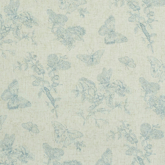 SCHUMACHER  PERENNIAL FAVORITES BAUDIN BUTTERFLY LINEN   BLUE   - 5011831