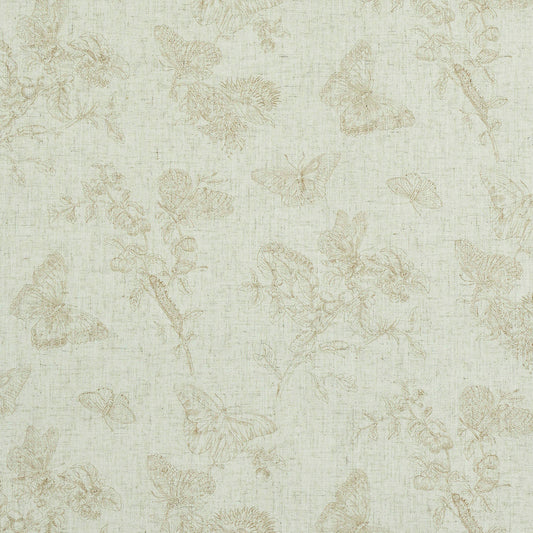 SCHUMACHER  PERENNIAL FAVORITES BAUDIN BUTTERFLY LINEN   NATURAL   - 5011832