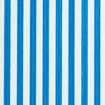Blue vertical striped wallpaper with a narrow cobalt stripe.