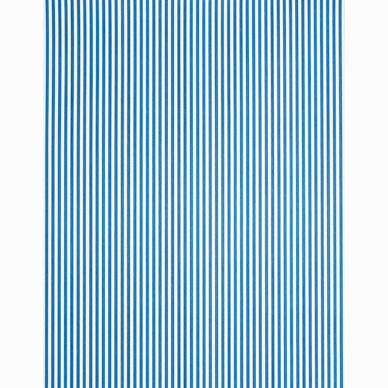 Navy and white narrow vertical striped wallpaper swatch