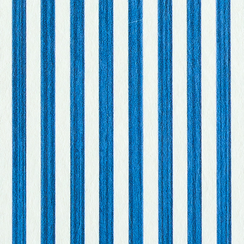 Bold blue vertical stripes on white background, geometric textile-like pattern.