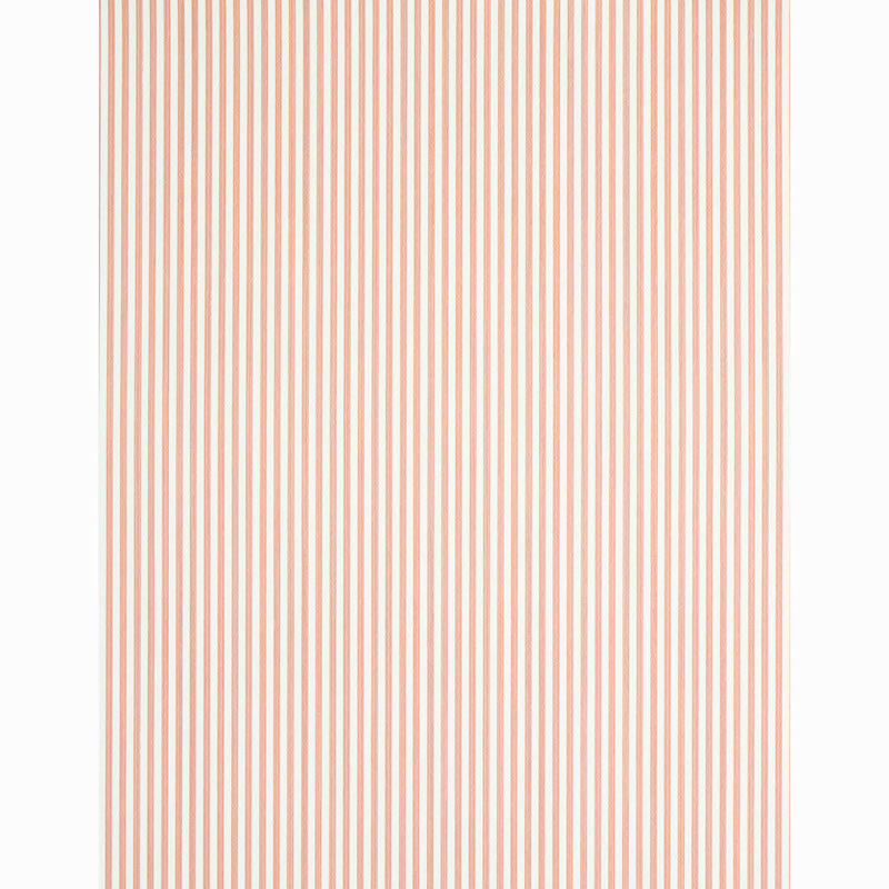 Rectangular panel with narrow pink and white vertical stripes, retro-style wallcovering.