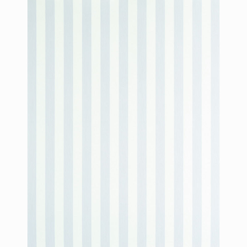 Soft pale blue and white vertical stripe wallpaper pattern.