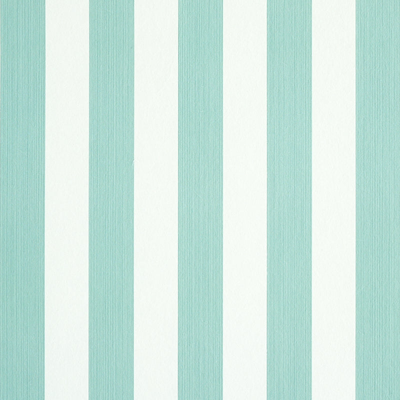 Pastel teal and white vertical stripe pattern, suitable for wallpaper or fabric.