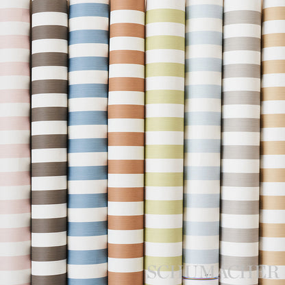 SCHUMACHER  STRIPE WALLCOVERING COLLECTION EDWIN STRIPE MEDIUM   BLUSH   - 5011894
