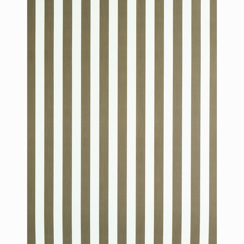SCHUMACHER  STRIPE WALLCOVERING COLLECTION EDWIN STRIPE MEDIUM   MUSHROOM   - 5011899
