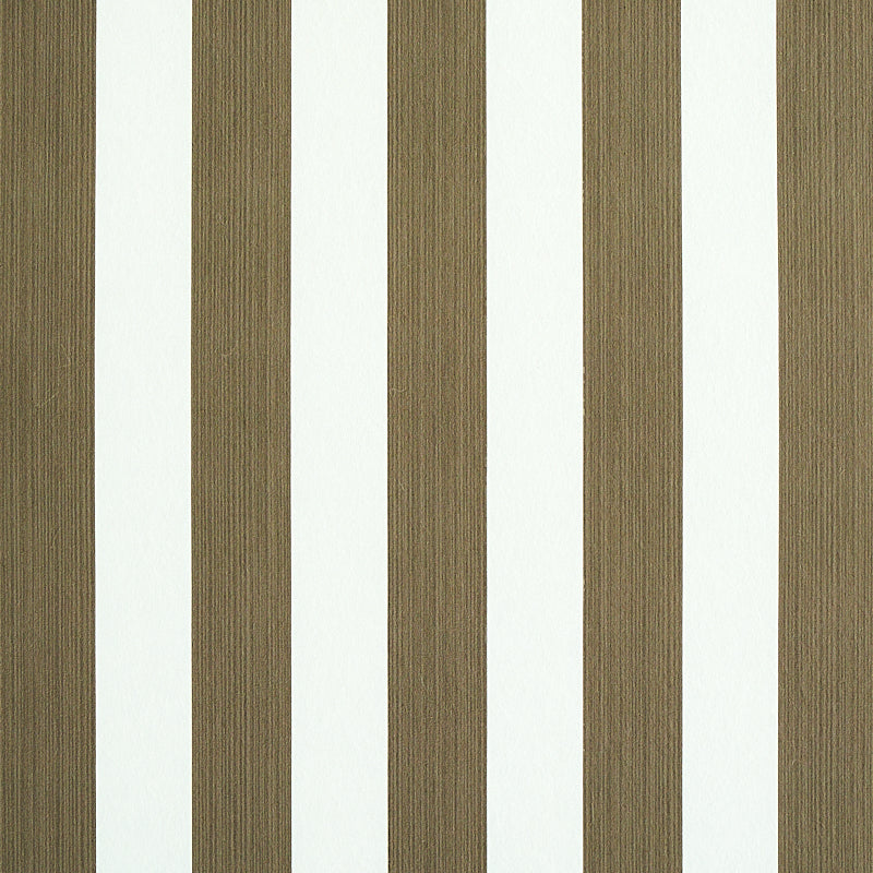 SCHUMACHER  STRIPE WALLCOVERING COLLECTION EDWIN STRIPE MEDIUM   MUSHROOM   - 5011899