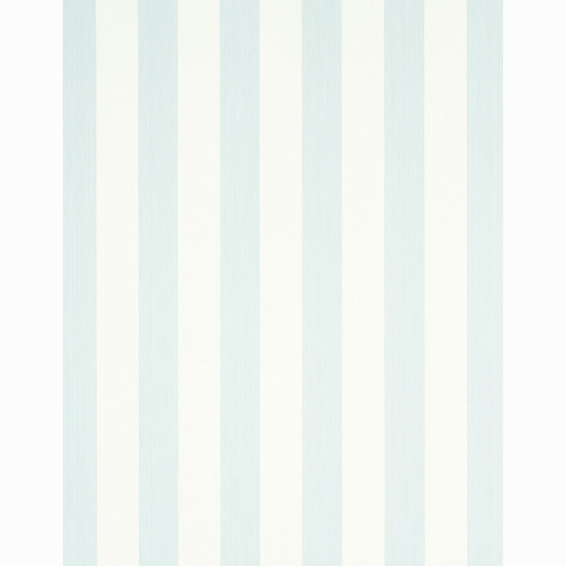 Soft blue and white vertical stripe wallpaper pattern.