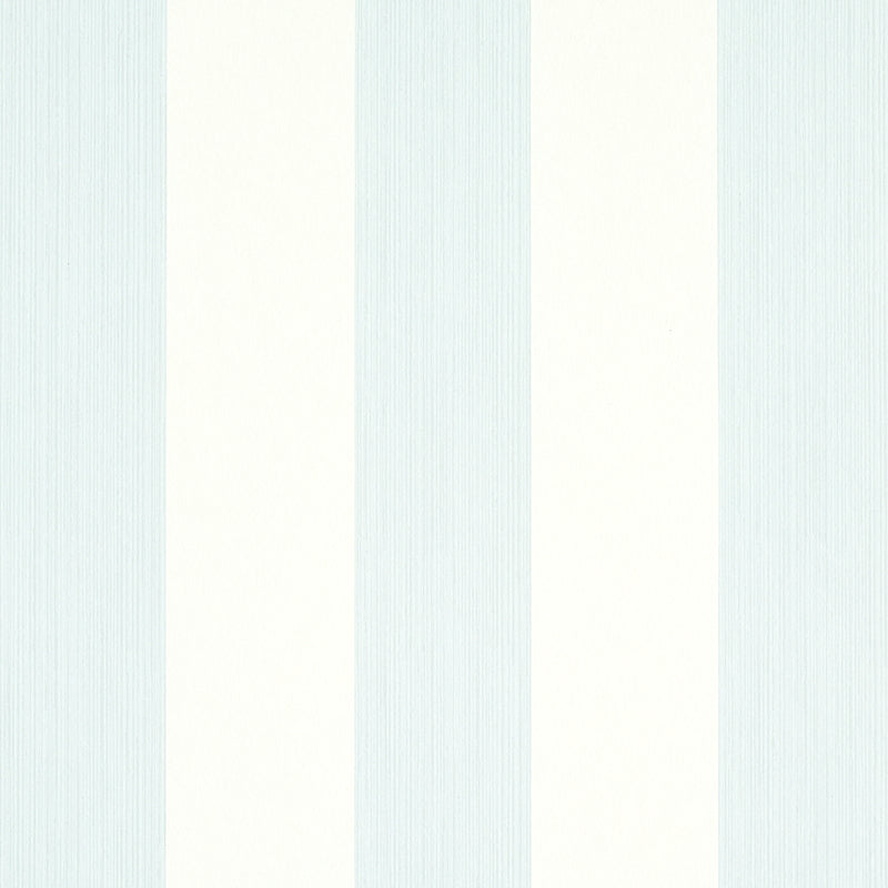 Soft blue & cream vertical striped wallpaper with subtle texture.