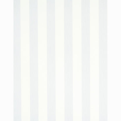 Vertical lavender and ivory striped wallpaper in a wide stripe pattern for a soft, modern wall look.