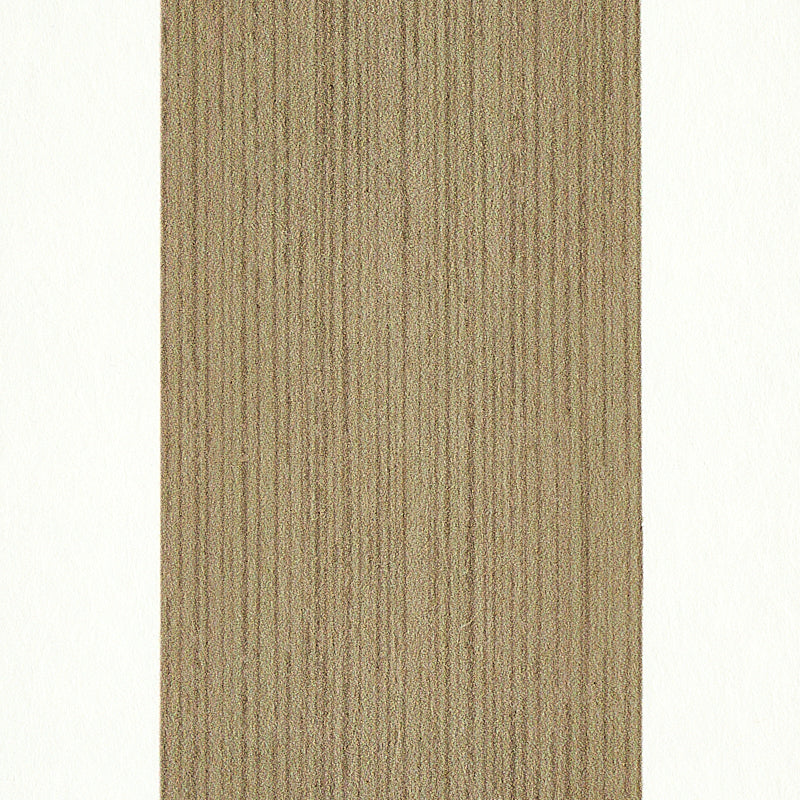 Wallpaper with wide mushroom-colored stripes.