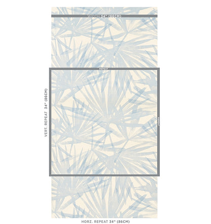 SCHUMACHER WALLCOVERING  NATURA SUNLIT PALM SISAL   CHAMBRAY   - 5012040