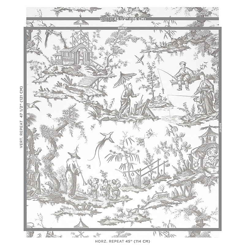 SCHUMACHER  SIGNATURE SCHUMACHER SHENGYOU TOILE   DRIFTWOOD   - 5012050