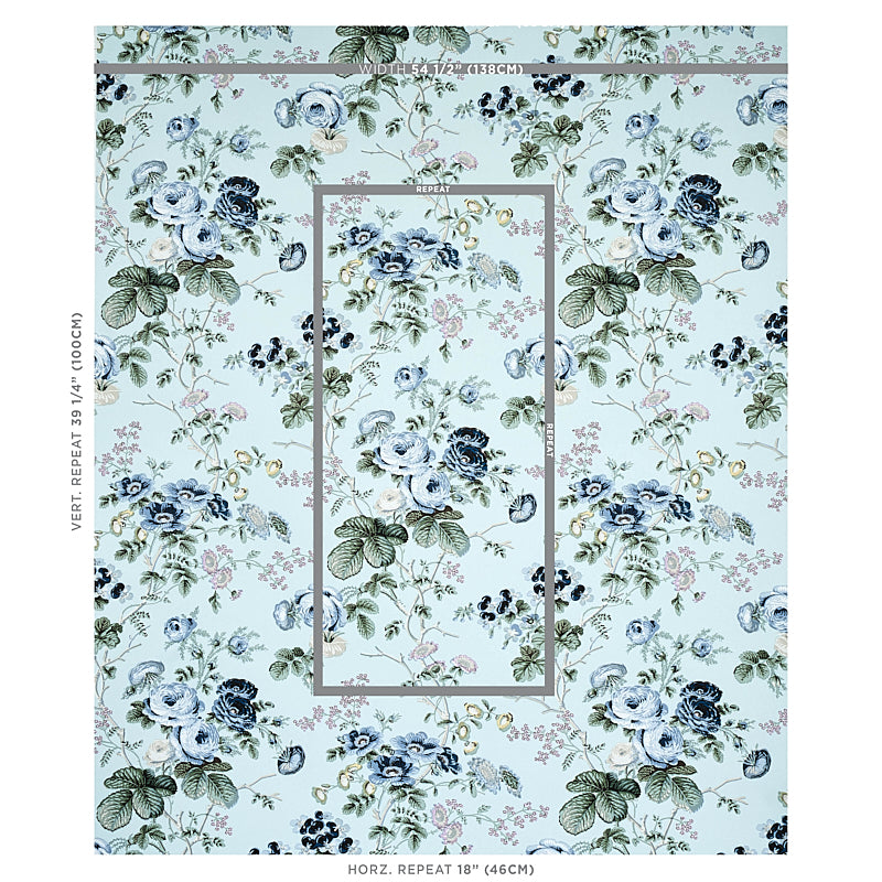 SCHUMACHER WALLCOVERING  SIGNATURE SCHUMACHER WALLCOVERING SALISBURY   CELADON   - 5012060