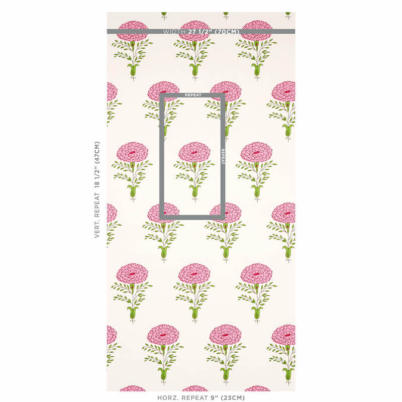 SCHUMACHER WALLCOVERING  MOLLY MAHON MARIGOLD   PINK   - 5012070