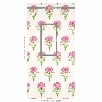 SCHUMACHER WALLCOVERING  MOLLY MAHON MARIGOLD   PINK   - 5012070