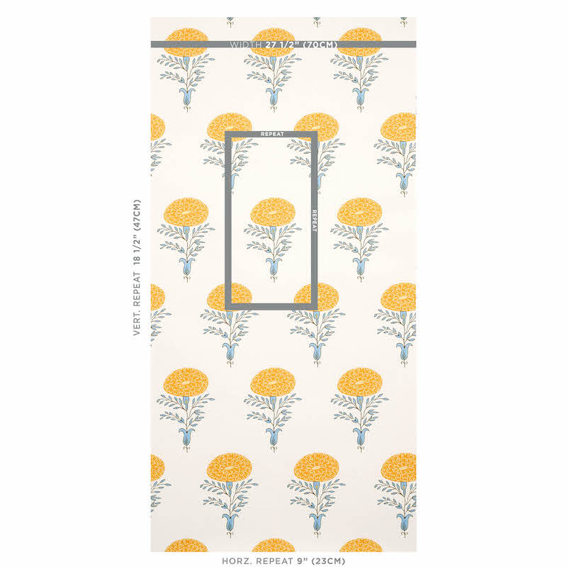 SCHUMACHER WALLCOVERING  MOLLY MAHON MARIGOLD   YELLOW   - 5012071