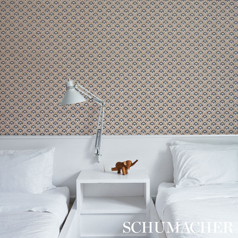 Camel and black wallpaper pattern.