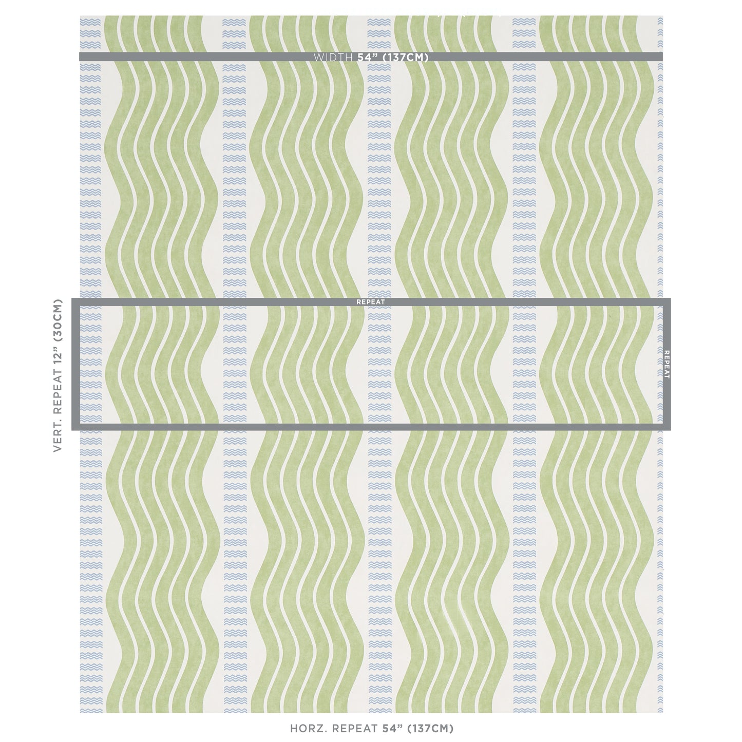 SCHUMACHER WALLCOVERING  COPACABANA SINA STRIPE   GREEN   - 5012120