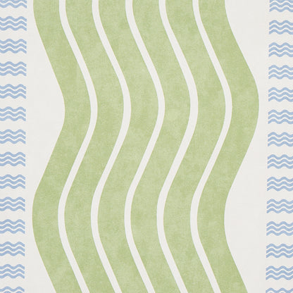 SCHUMACHER WALLCOVERING  COPACABANA SINA STRIPE   GREEN   - 5012120