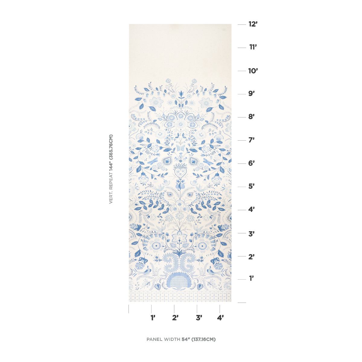 SCHUMACHER  BOHEMIA ORLA PANEL   BLUE   - 5012151