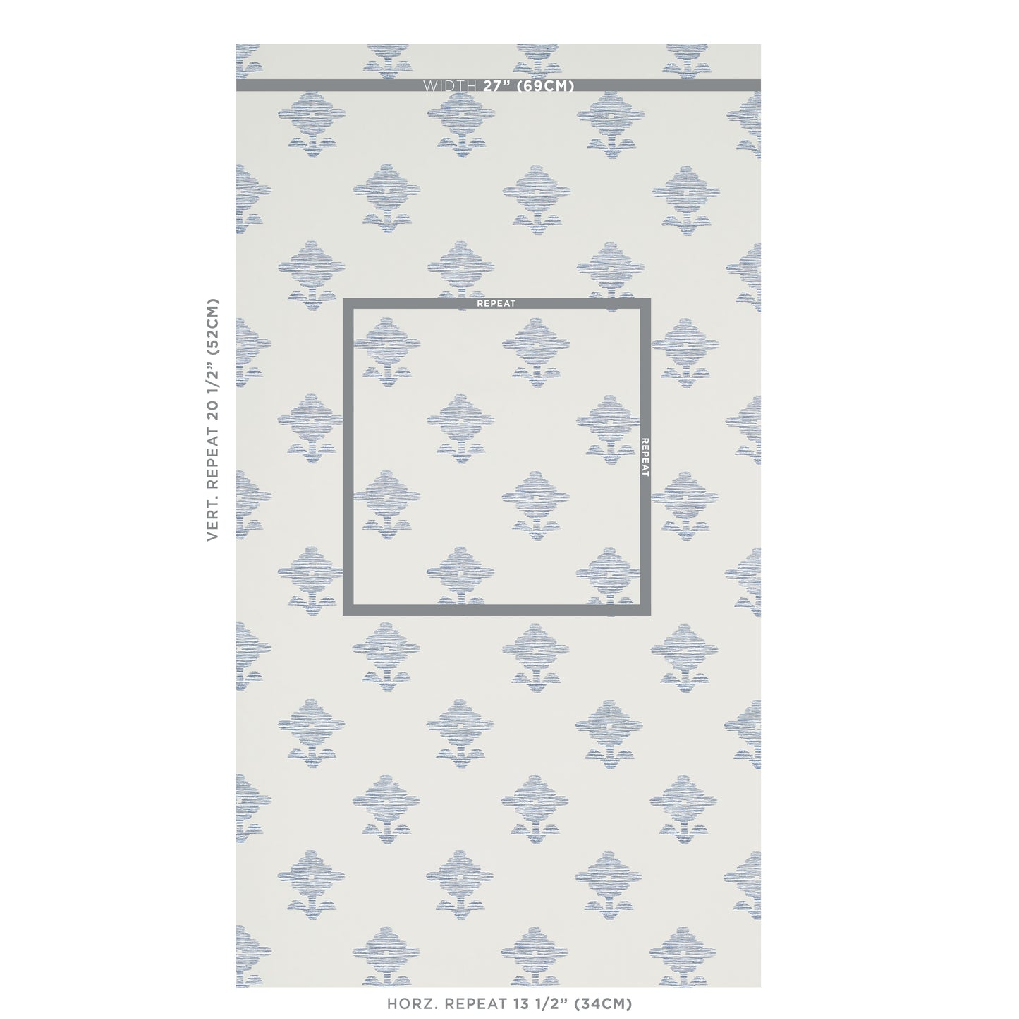SCHUMACHER WALLCOVERING  East Meets West RUBIA   BLUE   - 5012220