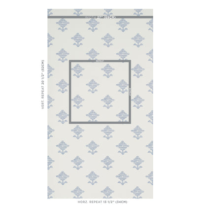 SCHUMACHER WALLCOVERING  East Meets West RUBIA   BLUE   - 5012220