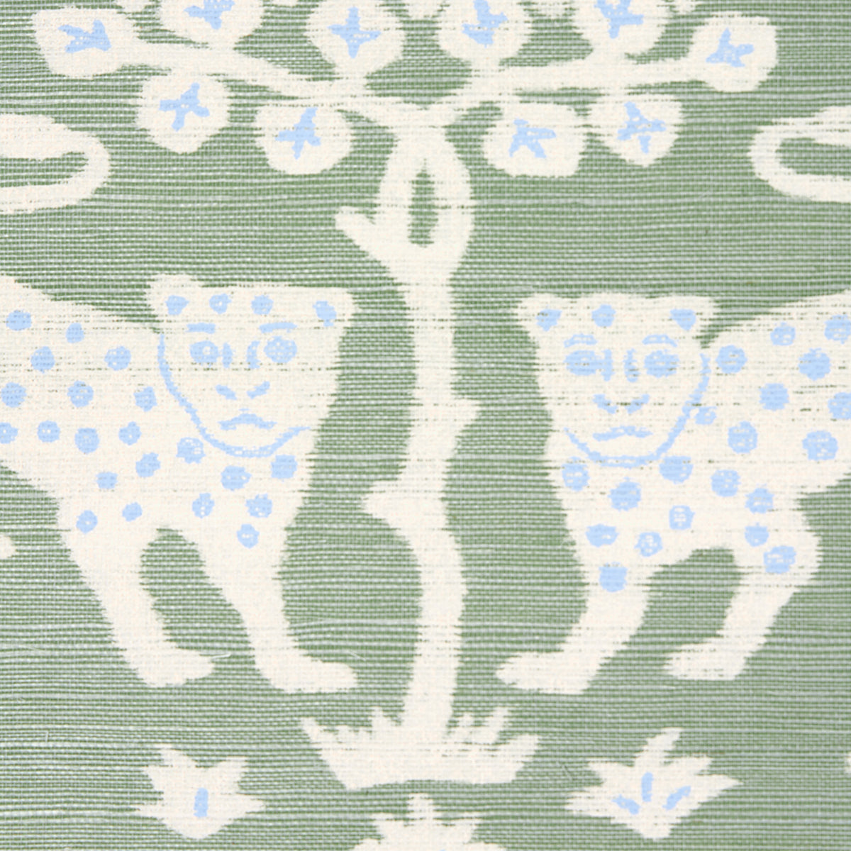 SCHUMACHER WALLCOVERING  TEXTURED WALLCOVER & GRASSCLOTH WOODLAND LEOPARD SISAL   SEAGLASS   - 5012300