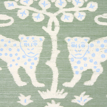 SCHUMACHER WALLCOVERING  TEXTURED WALLCOVER & GRASSCLOTH WOODLAND LEOPARD SISAL   SEAGLASS   - 5012300