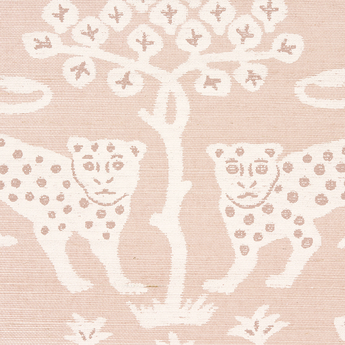 SCHUMACHER  TEXTURED WALLCOVERINGS & PRINTED GRASSCLOTHS WOODLAND LEOPARD SISAL   PETAL   - 5012302