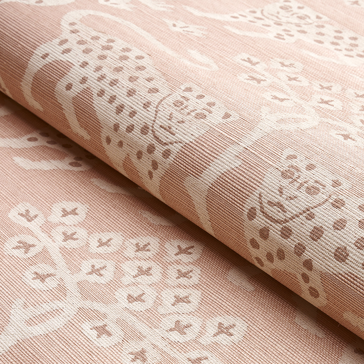 SCHUMACHER  TEXTURED WALLCOVERINGS & PRINTED GRASSCLOTHS WOODLAND LEOPARD SISAL   PETAL   - 5012302