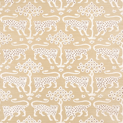 SCHUMACHER WALLCOVERING  TEXTURED WALLCOVER & GRASSCLOTH WOODLAND LEOPARD SISAL   OATMEAL   - 5012303