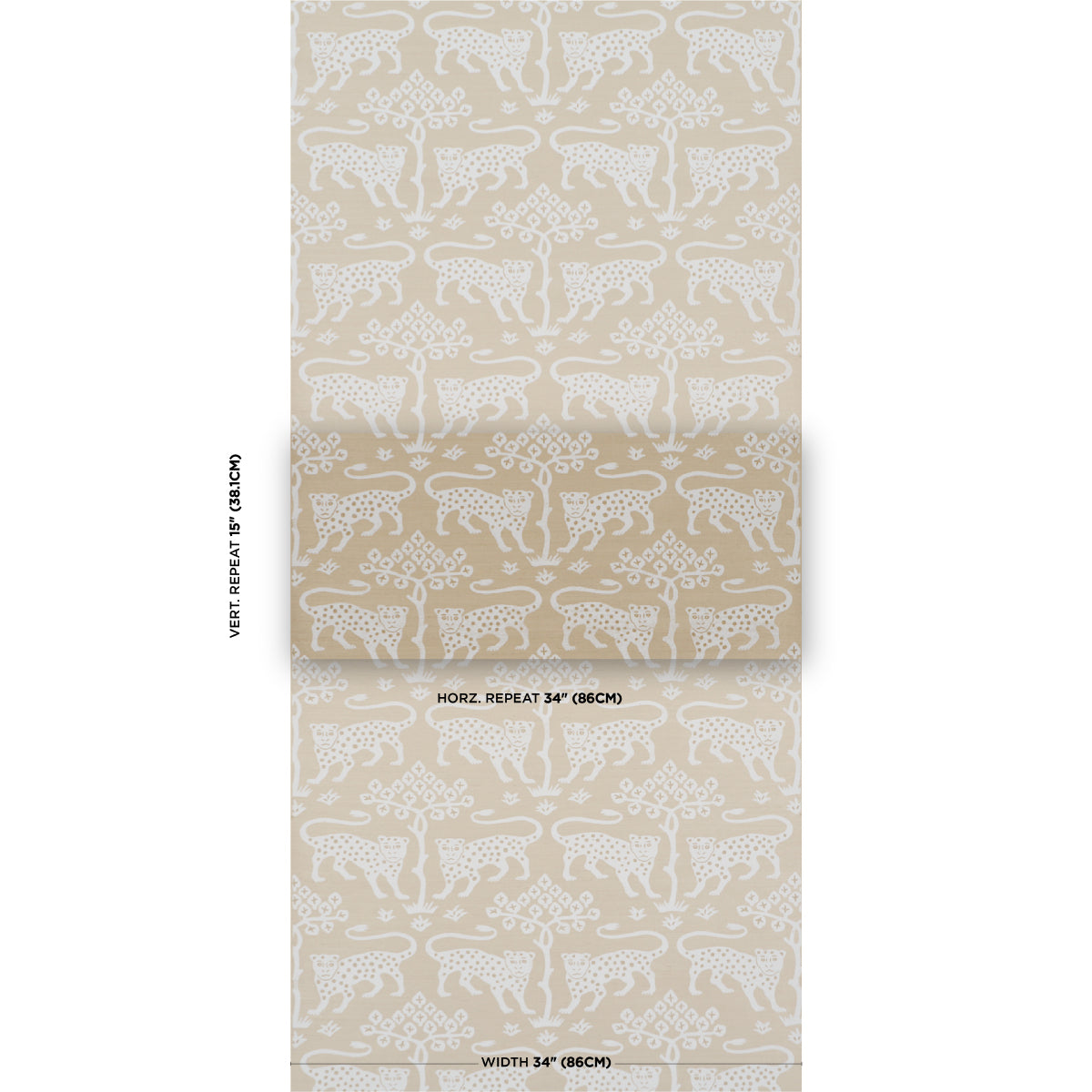 SCHUMACHER  PERENNIAL FAVORITES WOODLAND LEOPARD SISAL   Beige   - 5012305