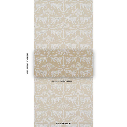 SCHUMACHER  PERENNIAL FAVORITES WOODLAND LEOPARD SISAL   Beige   - 5012305