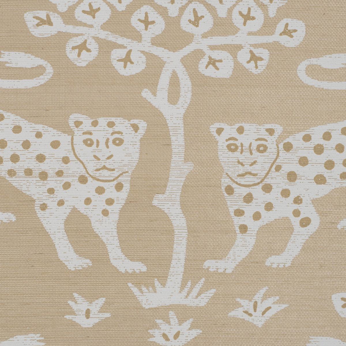 SCHUMACHER  PERENNIAL FAVORITES WOODLAND LEOPARD SISAL   Beige   - 5012305
