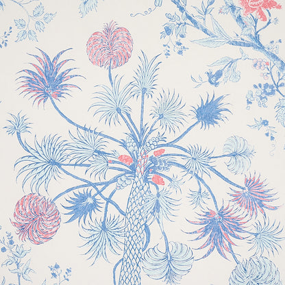 SCHUMACHER WALLCOVERING  EAST MEETS WEST AMALTAS PANEL SET   BLUE & RED   - 5012330