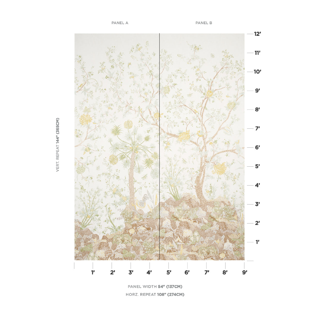 SCHUMACHER  EAST MEETS WEST AMALTAS PANEL SET   GREEN , YELLOW   - 5012332