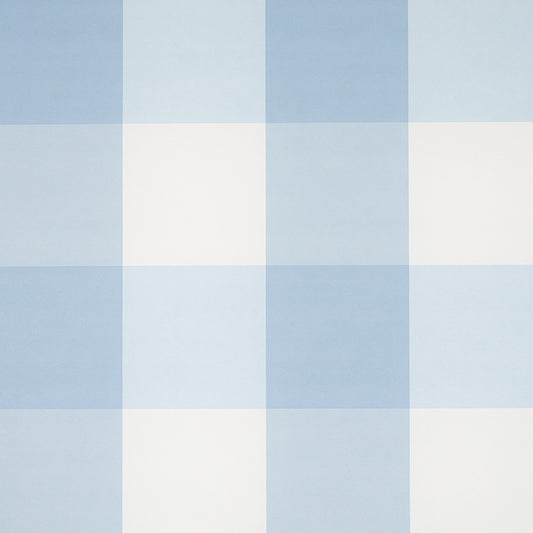 SCHUMACHER  PLAID WALLCOVERINGS WILLA CHECK LARGE   CHAMBRAY   - 5012350