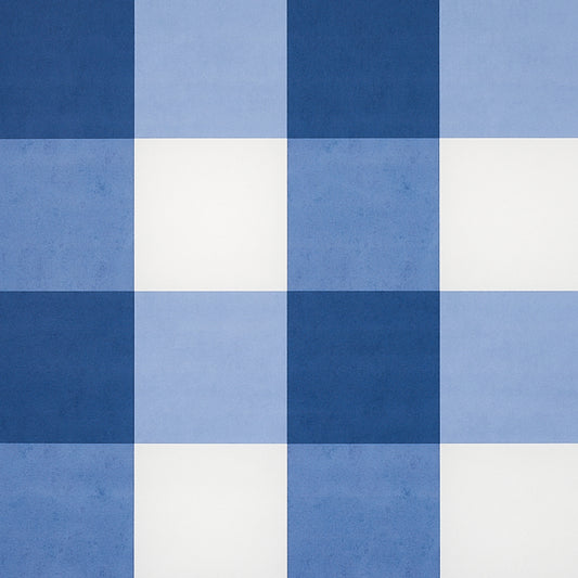 SCHUMACHER  PLAID WALLCOVERINGS WILLA CHECK LARGE   NAVY   - 5012351