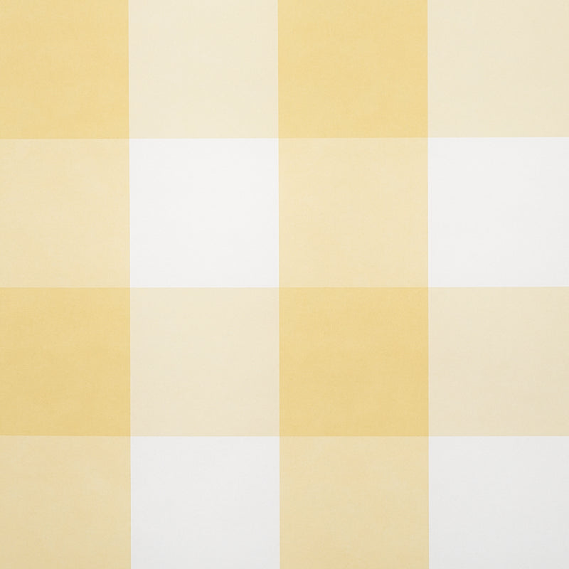 SCHUMACHER WALLCOVERING  PLAID WALLCOVERINGS WILLA CHECK LARGE   YELLOW   - 5012353