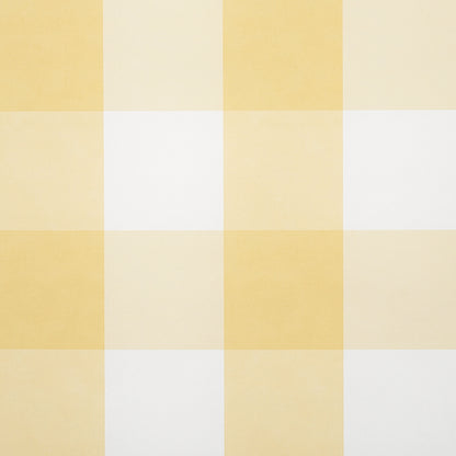 SCHUMACHER WALLCOVERING  PLAID WALLCOVERINGS WILLA CHECK LARGE   YELLOW   - 5012353