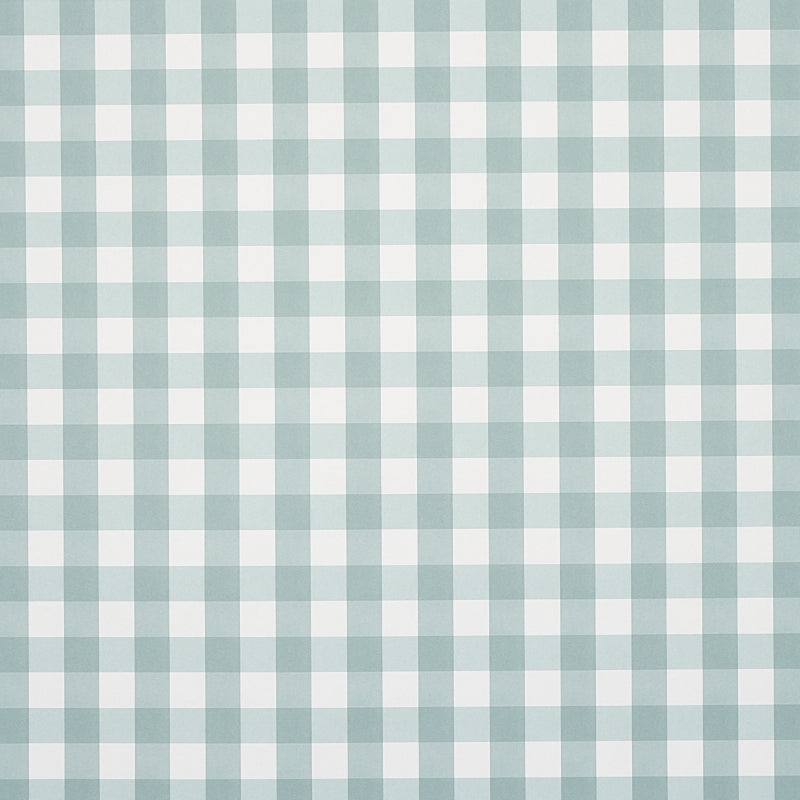 SCHUMACHER  PLAID WALLCOVERINGS WILLA CHECK SMALL   SEAGLASS   - 5012366