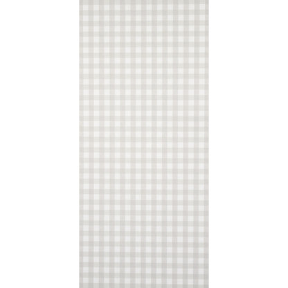 Beige and white gingham check on a tall rectangular panel, classic cottage fabric/wallpaper style.