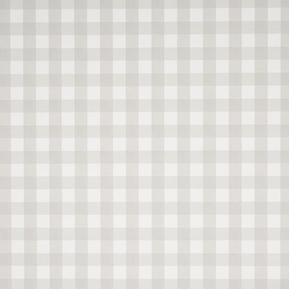 Gray and white gingham check wallcovering with small, even squares.